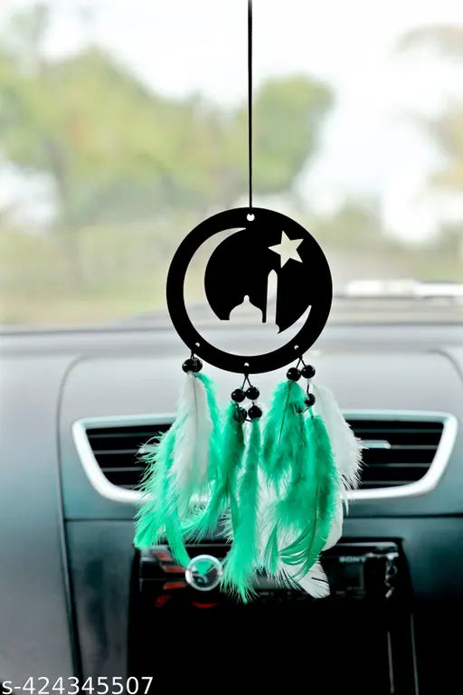 Dream catchers handmade India, feathered wall decor for home, positive energy symbol for car, bedroom, living room, balcony, kids room