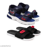 EVA sole printed net casual sandals for boys (pack of 2) - stylish and comfortable Earton footwear