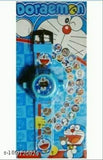 Blue Doraemon PVC Digital Projector Watch, unisex kids' watch with 24 images on display