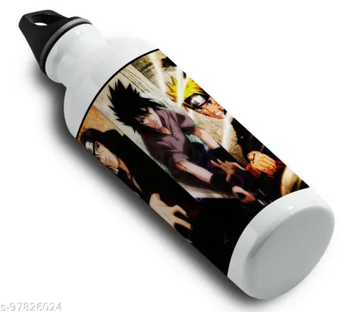 Aluminum Naruto-printed sipper water bottle (600ml), ideal for gym, yoga, kids, and adults. Premium quality, unique design for any occasion