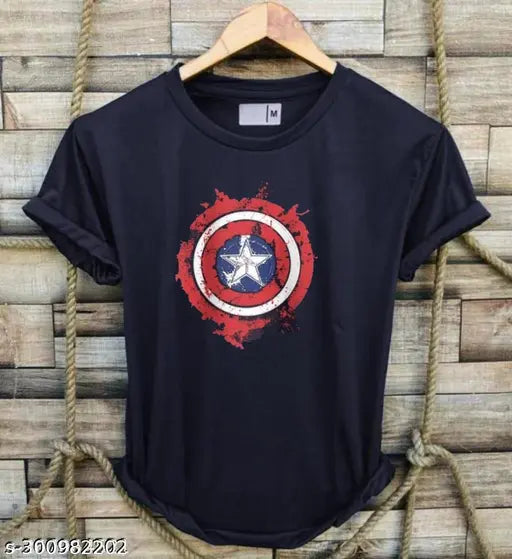Comfy modern cotton t-shirts, short sleeves, printed design for men, pack of 3 from India