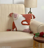 Abstract cotton square cushion cover, 16x16 inches, India origin