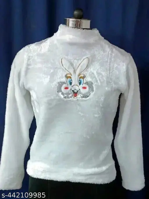 Wool printed net sweater for kids, trendy long sleeve style in various sizes (8-9 Years - 15-16 Years), origin India