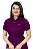 Rayon short-sleeved solid kurti for women, latest style from India