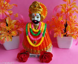 Marble Khatushyam Ji statute, spiritual idol for temple home decor or gift, 12.5cm x 10cm x 7.5cm