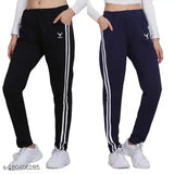 Black/Navy striped cotton blend women's knee-length pajama set - fun colors, casual fit for daily wear, gym, yoga or lounging, India origin