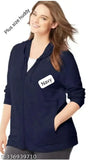 XXL fleece plus size warm zipper huddy for women - solid pattern, ideal for cold weather