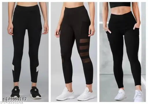 Green-shade striped modal jeggings for women, fully stretchable and super fine material best for gym & casual wear