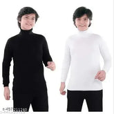 Black and white woolen highneck sweaters for kids combo (1-2Y, 7-8Y, 9-10Y, 11-12Y, 13-14Y, 15-16Y) - warm winter wear for kids