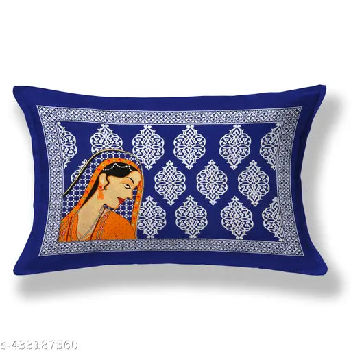 Jaipuri cotton single bedsheet & pillow cover, peacock pattern, superfine quality, summer use, Indian origin