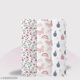 Cotton baby muslin swaddler pack 3 for AC room, natural breathability, perfect for self-designed prints, ideal for keeping baby comfortable in summer heat