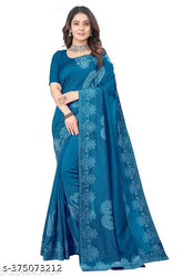 Soft georgette saree with Siroski diamond work, perfect for work, weddings, and parties