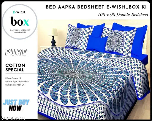 Classic cotton flat sheets - designer, regular quality, soft & comfortable, double queen multipack for summer