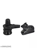 Marble Shivling and Nandi Ji, Indian handcrafted religious statue with dimensions: 1.5cm x 1.5cm x 1.5cm