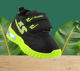 Green EVA Sole Angry Birds LED Velcro Shoes for Kids Outdoor Play