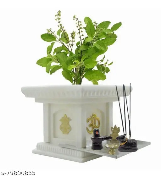 Poly resin Shivling & Nandi set (4 Shivling + 2 Nandi), handcrafted Indian artisanship for home temple or puja room