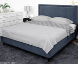 Grey Leaves Reversible Cotton Blanket for Double Bed, ideal for all seasons and year-round use. Floral pattern with 200 thread count. Measures 86" x 94.5". Hand and machine washable, made in India