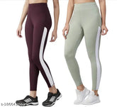 Striped stretchable Lycra jeggings for workout, Earth Joy brand, size 28-40 inch