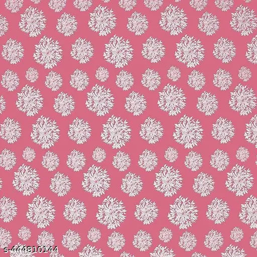 DHC Premium Pink Glace Cotton Elastic Fitted Floral Printed King Double Bed Sheet with 2 Pillow Covers, fits up to 8" mattress (72x78x8")