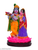 Mini Hindu Lord Radha Krishna Marble Dust love couple statue, poly resin figurine, Indian cultural craftsmanship, 10cm x 10cm x 10cm