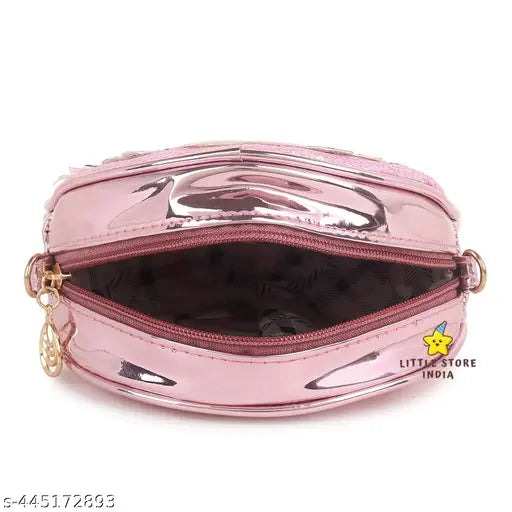 PU unicorn print Sequnce Lol Girl Bag, free size crossbody purse for kids & women, perfect gifting option from India