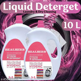 10L No Soda Formula, eco-friendly liquid detergent with added fabric conditioner, infused with botanical extracts