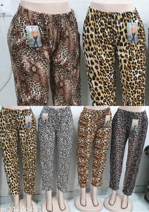 Tiger print maxi lycra leggings (2-pack), soft, stretchable, and comfortable, India origin