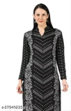 Woolen long-sleeved printed kurta for women & girls, vibrant Indian fashion