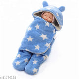 Microfiber Sherpa unisex baby swaddle blanket, soft hooded design, ideal for all seasons, perfect for newborn boys and girls, made by trusted BABYZONE brand