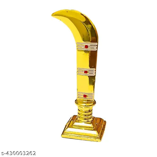 Gold God Knife, religious idol for home decor, office, pooja room, or car dashboard (India origin)