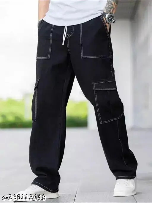 Casual modern men's jeans - solid cotton blend, comfortable fit for sizes 26, 28, 30, 32 (26-36 waist, 30-38 length, 30-34 hip), Indian-made denim wear