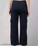Solid cotton lycra Classy 4WAY pant, versatile and comfortable for everyday wear