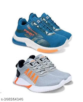 grey 516 blue mesh men's running shoes combo pack of 2 - breathable, lightweight, and cushioned EVA sole for comfort and durability
