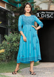 summer wear cotton Anarkali kurti for women, long dress style, printed combo, suitable for various occasions, India origin