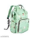 Beige polyester net Lil Sprouts diaper bag for mother & baby travel - 21 liters, 9 pockets, quick tissue & keep warm bottle pockets, easy access back zipper