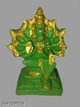 Green Poly Resin Goddess Varahi Idol, 11CM height Indian mythology deity figurine