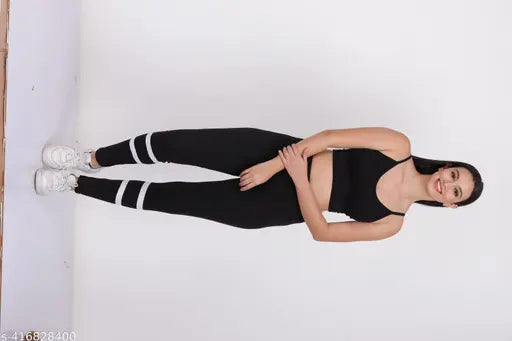 Striped lycra jeggings for women, India-made checked pattern bottom wear