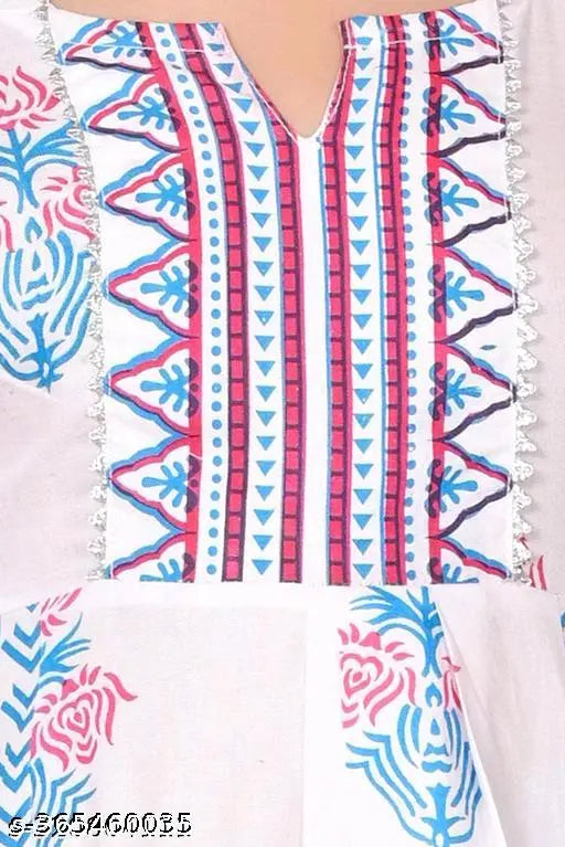 Rayon kurta set with poly chiffon dupatta for girls, printed pattern, three-quarter sleeves - Indian kids fashion collection