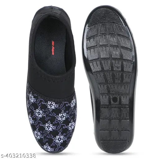 Women's mesh slip-on running shoes, AIR AQUA COMBO in winter bellies print for gym, training, and casual wear