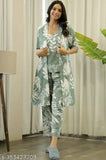 Printed cotton night suit for women, Pimu brand, short sleeves pyjamas with different sizes S-XXXXL, made in India