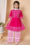 Cotton blend printed girls palazzo dress, single item for kids aged 0-12 years, Indian origin