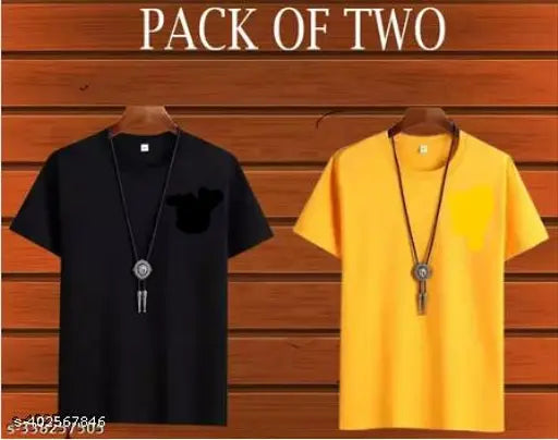 High quality premium men's polycotton t-shirt, solid color short sleeve tee, made in India