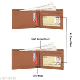 Premium brown leather corporate wallet for men, genuine high-quality leather with RFID and compact design