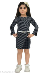 Cotton blend three-quarter sleeve bodycon dress for girls, self-design net pattern, high quality from Elza enterprise, India