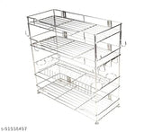Stainless steel Gehwara kitchen utensil stand, 10" breadth, 26" height, 23" length, fits tight spaces, perfect for small kitchens