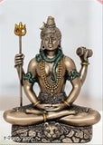 Multicolor resin Shiv Murti statue for home worship, 7cmx3.5cmx8cm