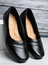 Indian-made PU ballerinas for office use - slip-on NONUG Office Belles in black