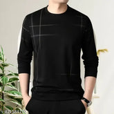 Teal and black, cotton blend, lose fit round neck t-shirt for men - summer wear