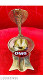 Brass Shivling for pooja, intricately detailed Indian brass sculpture used in religious ceremonies