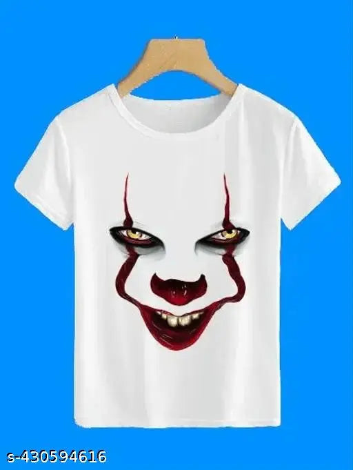 High-quality men's polyester half sleeve T-shirt with printed design, durable and moisture-wicking